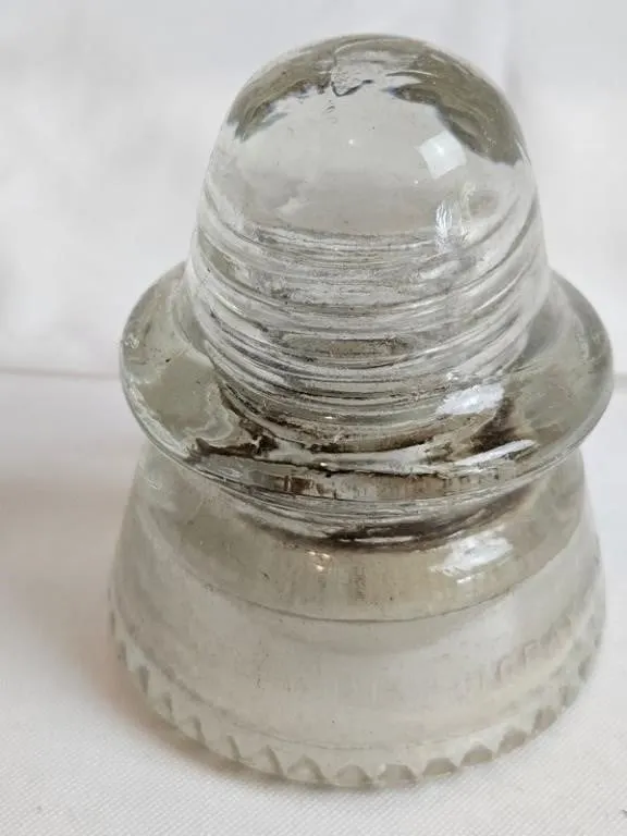 Vintage Clear Glass Utility Insulator