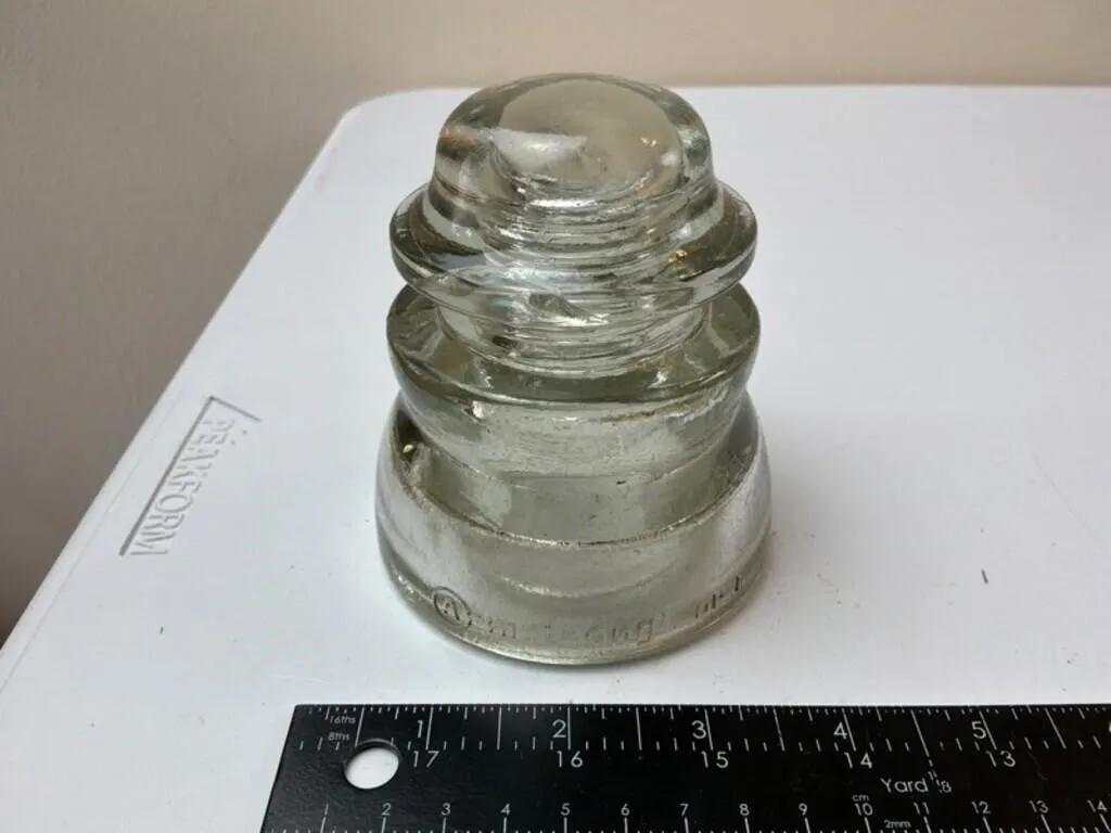 Vintage Clear Glass Utility Insulator