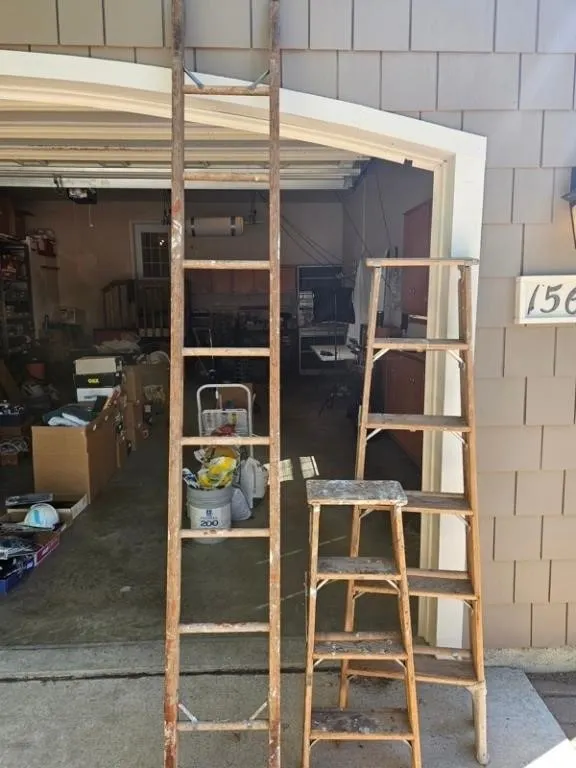 Wooden Ladder Set - 3pc Extension & Step