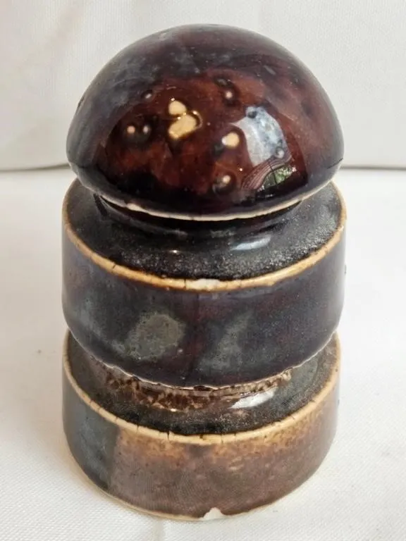 Vintage Glazed Ceramic Finial - 8in