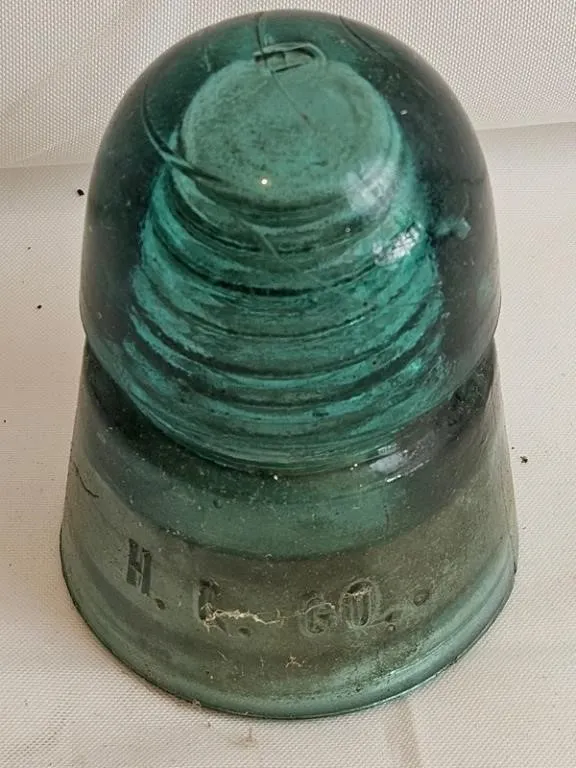 Vintage Aqua Glass Utility Insulator