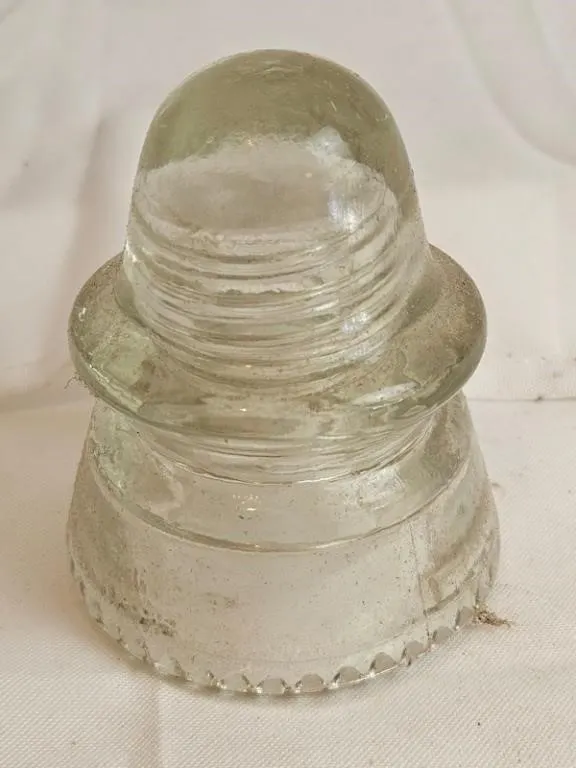 Vintage Clear Glass Insulator
