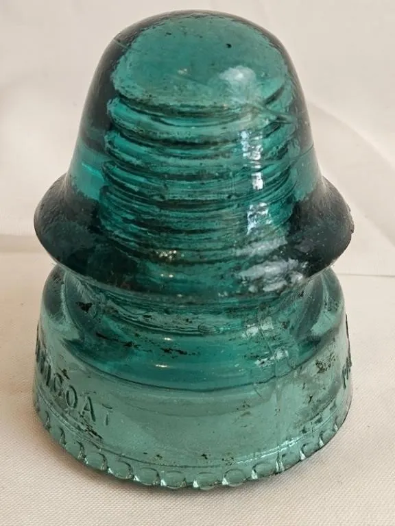 Vintage Hemingray Aqua Glass Insulator