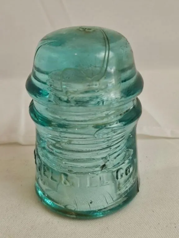 Vintage Aqua Glass Utility Insulator