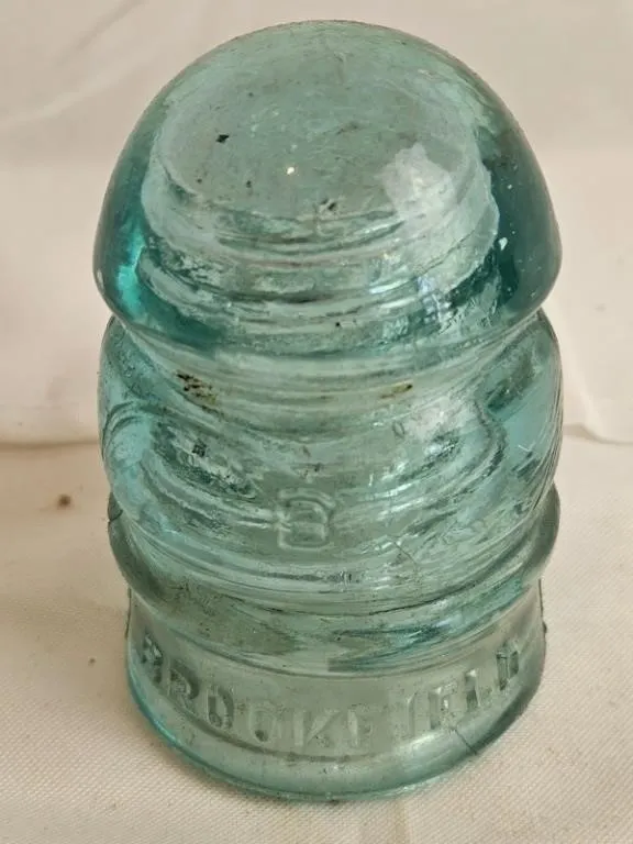 Aqua Glass Brookfield Electrical Insulator