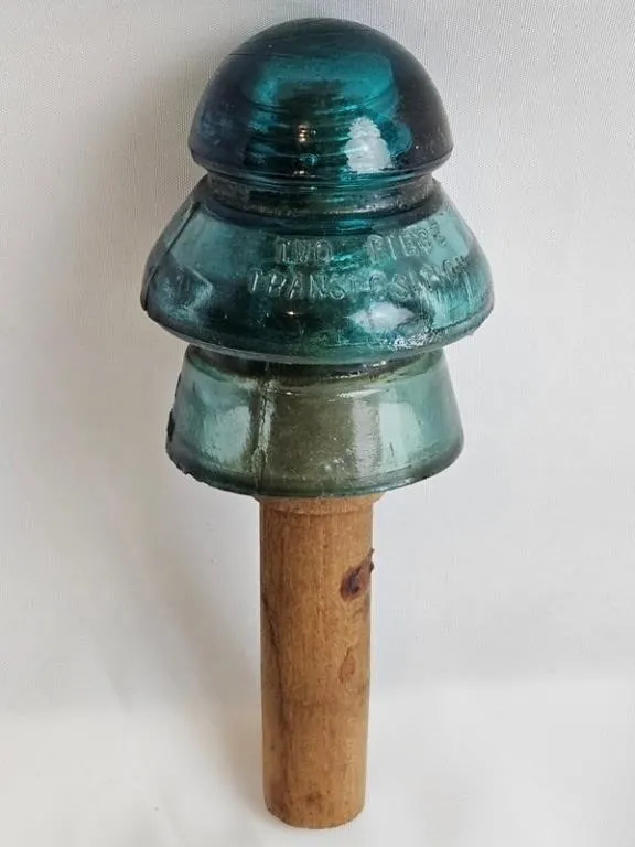 Vintage Two-Piece Transposition Glass Insulator