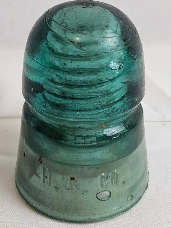 Vintage Aqua Glass H.G. Co. Insulator