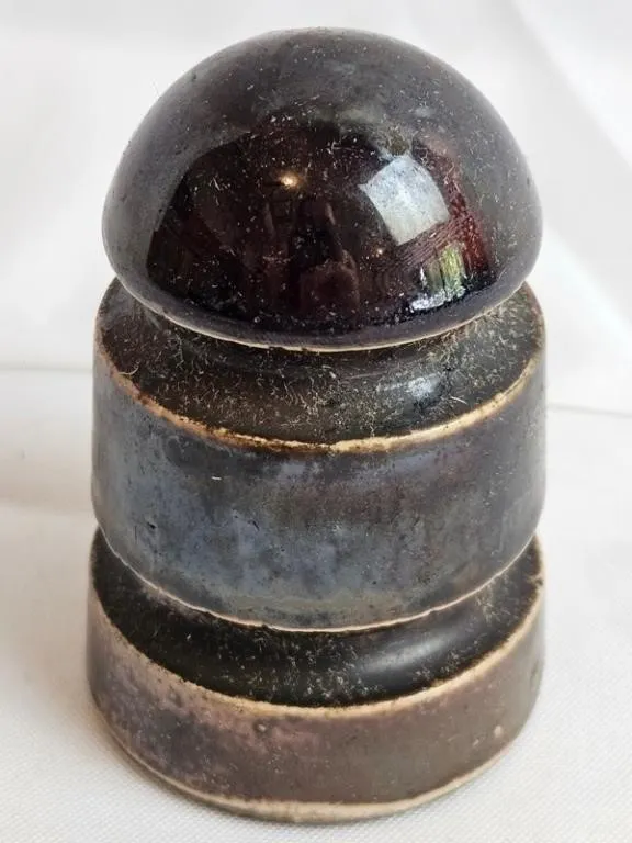 Brown Porcelain Electrical Insulator