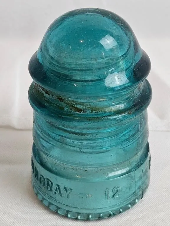 Hemingray-12 Aqua Glass Insulator