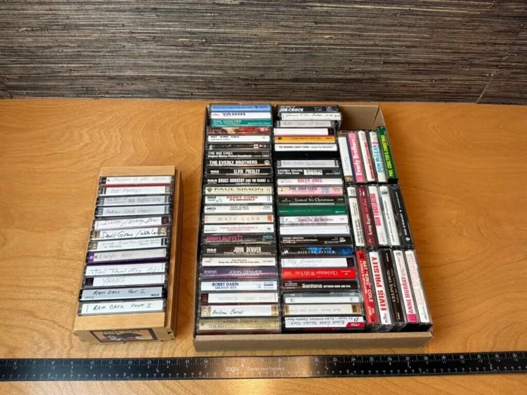 Vintage Mixed Music Cassette Collection