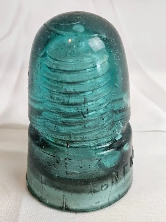 Vintage Aqua Hemingray Glass Insulator
