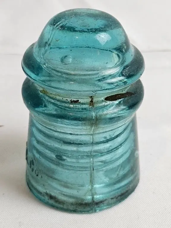 Vintage Aqua Glass Utility Insulator