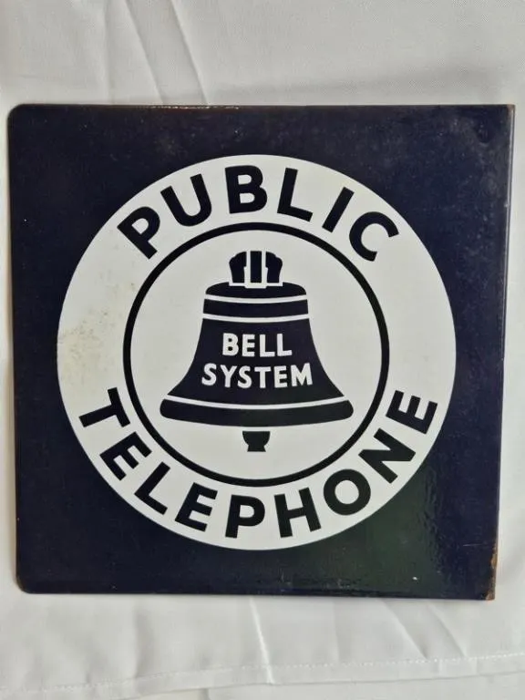 Vintage Bell System Public Telephone Sign