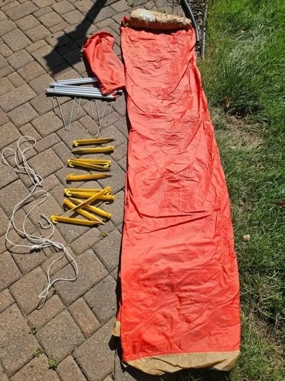 Camping Bivy Shelter Set w/ Poles & Stakes