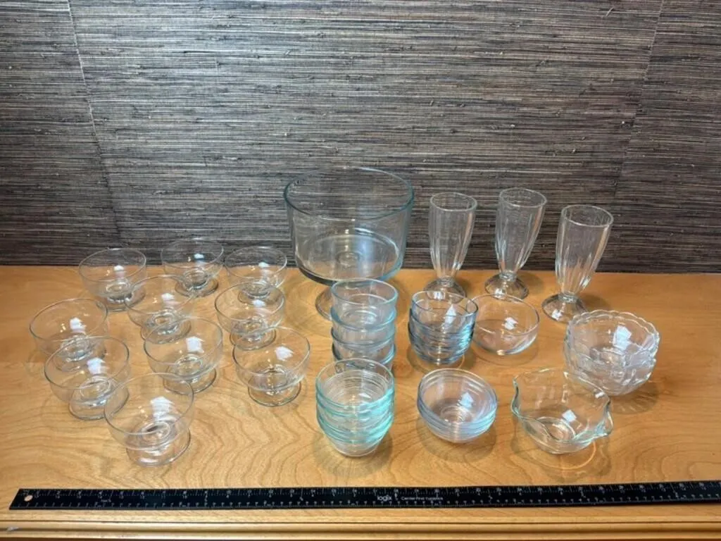 Mixed Clear Glassware Assortment