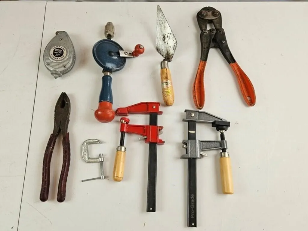 Mixed Hand Tools & Clamps (Lot of 8)