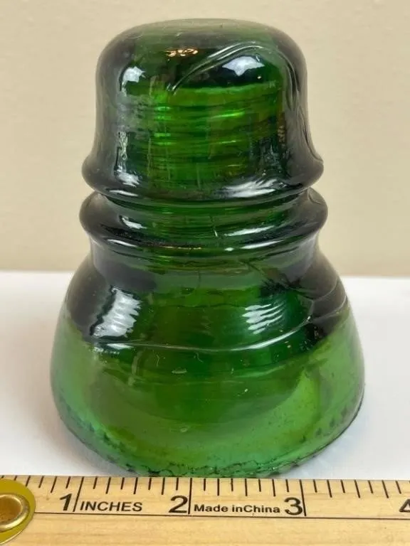 Vintage Brookfield Green Glass Insulator