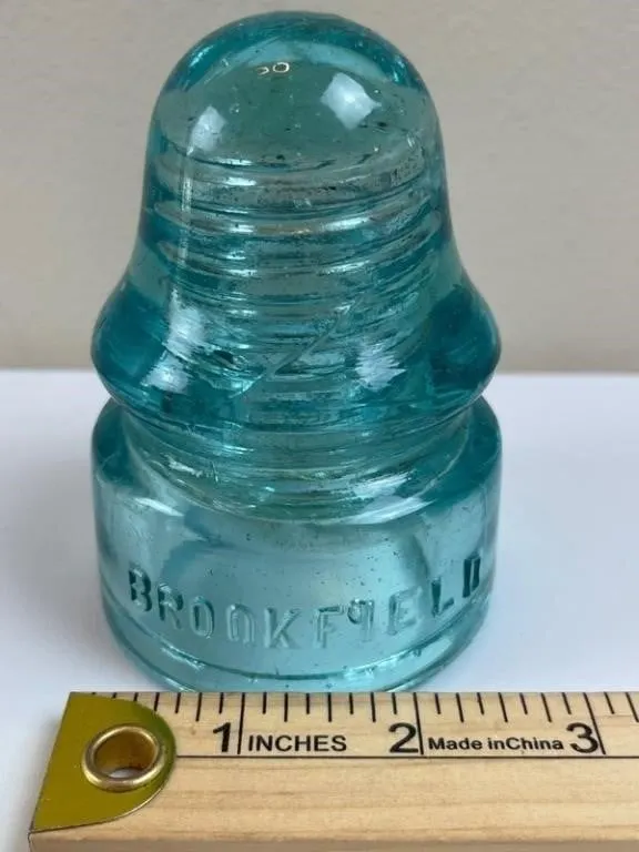 Vintage Brookfield Aqua Glass Insulator