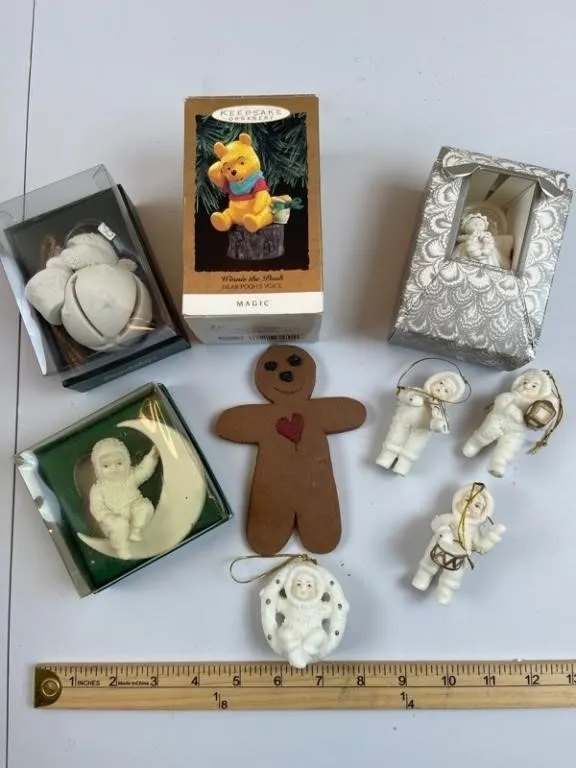 Vintage Snowbaby & Keepsake Ornaments (Lot of 8)
