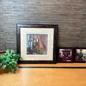 French Cafe Decor, Wine Art & Wood Box (Lot of 5)