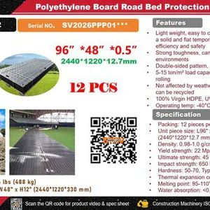 Quantity of (12) 2026 STARVOX PPP-12 48 in x 96 in Polyethylene Board Road Bed Protection Mats (Unused)