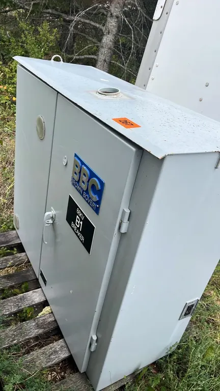 OFFSITE - BBC BROWN BOVERI 66KV B1 Breaker box. 44” tall, 52” wide and 18” deep