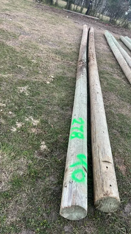 OFFSITE - 2 hydro poles, 40’ long each.