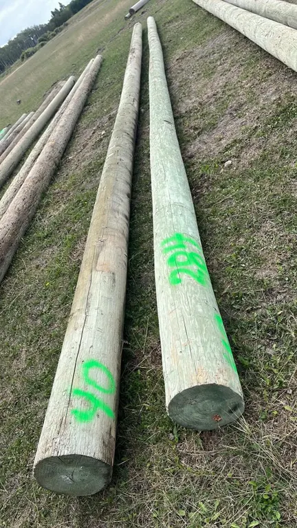 OFFSITE - 2 hydro poles, 40’ long each.