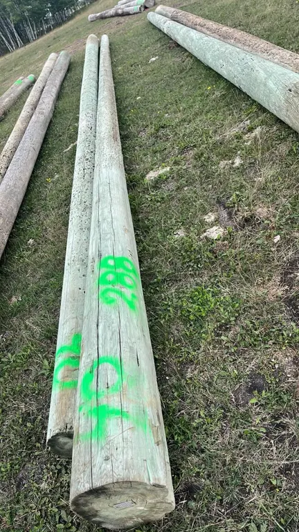 OFFSITE - 2 hydro poles, 40’ long each.