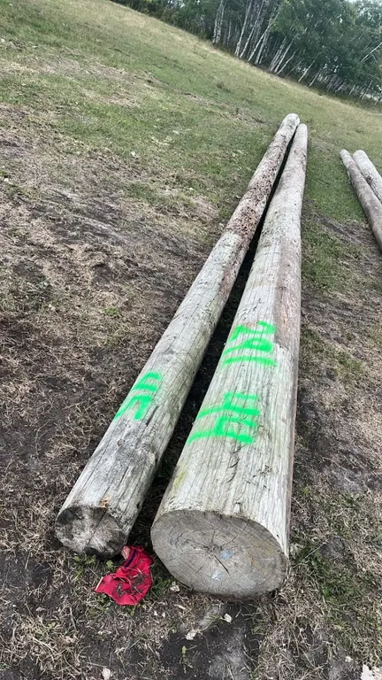 OFFSITE - 2 hydro poles, 1 is 44’ long and 1 is 45’ long.