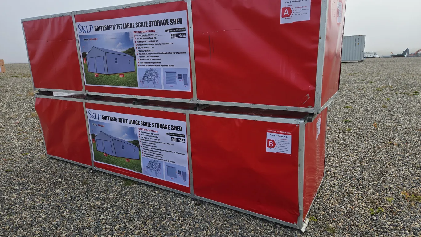 Large Storage Shed 50FTx 30FTx 17FT Unused