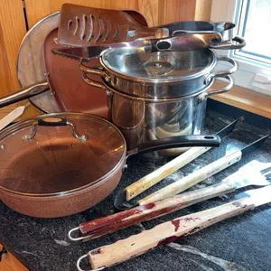 Cookware Set With Pots, Pans, Utensils, and Grill Tools