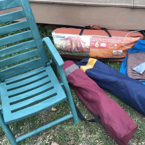 Outdoor Camping Lot with Ozark Trail 6-Person Tent, and more