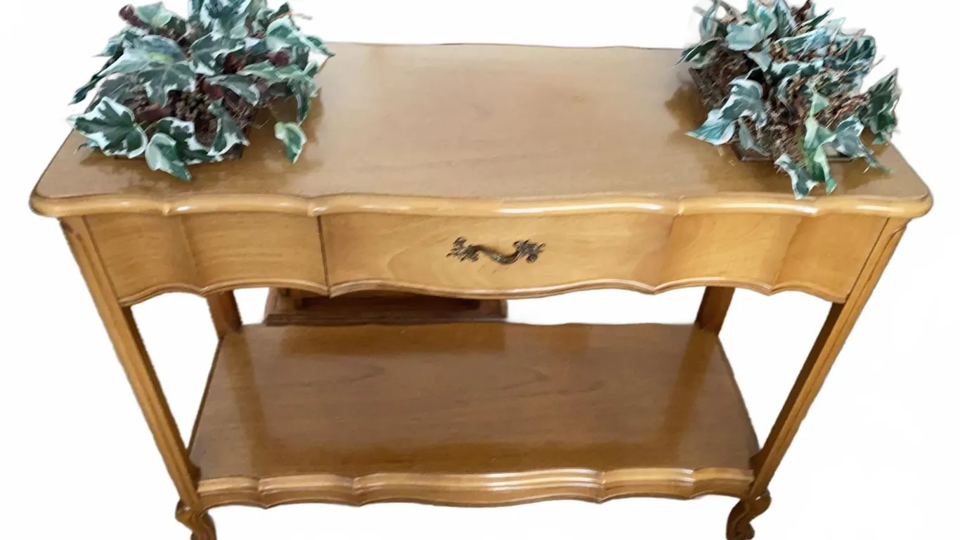 Wooden Console Table with Drawer and Lower Shelf