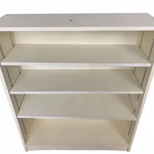 White Laminate Adjustable 4-Shelf Bookcase