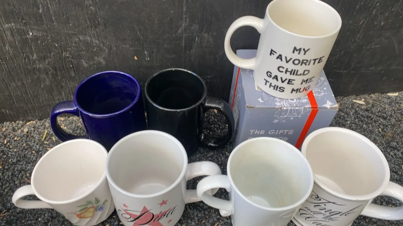 Ceramic Mugs, Lot of 6 with Gift Box