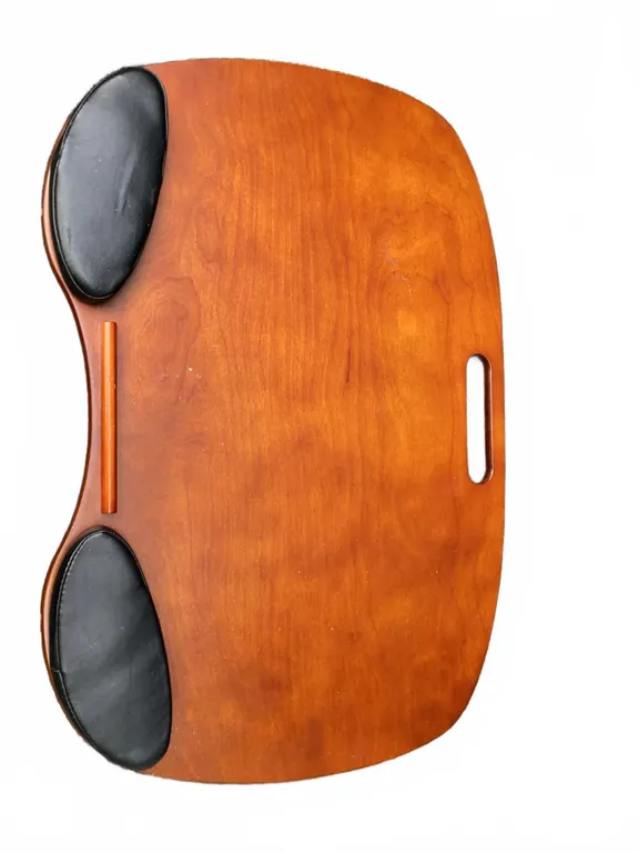 Wood Lap Desk with Cushioned Base and Wrist Pads