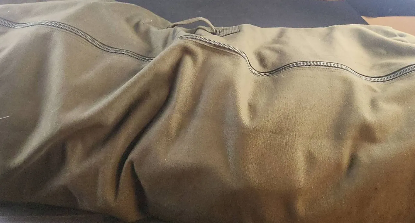 U.S. Military-Style Duffle Bag With Assorted Scouting and Outdoor Gear