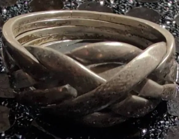 Sterling Silver Multi-Band Interlocking Puzzle Ring