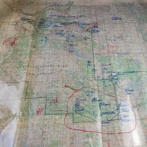 Canadian Military Topographic Map Edition 16 MCE 14 with Handwritten Annotations