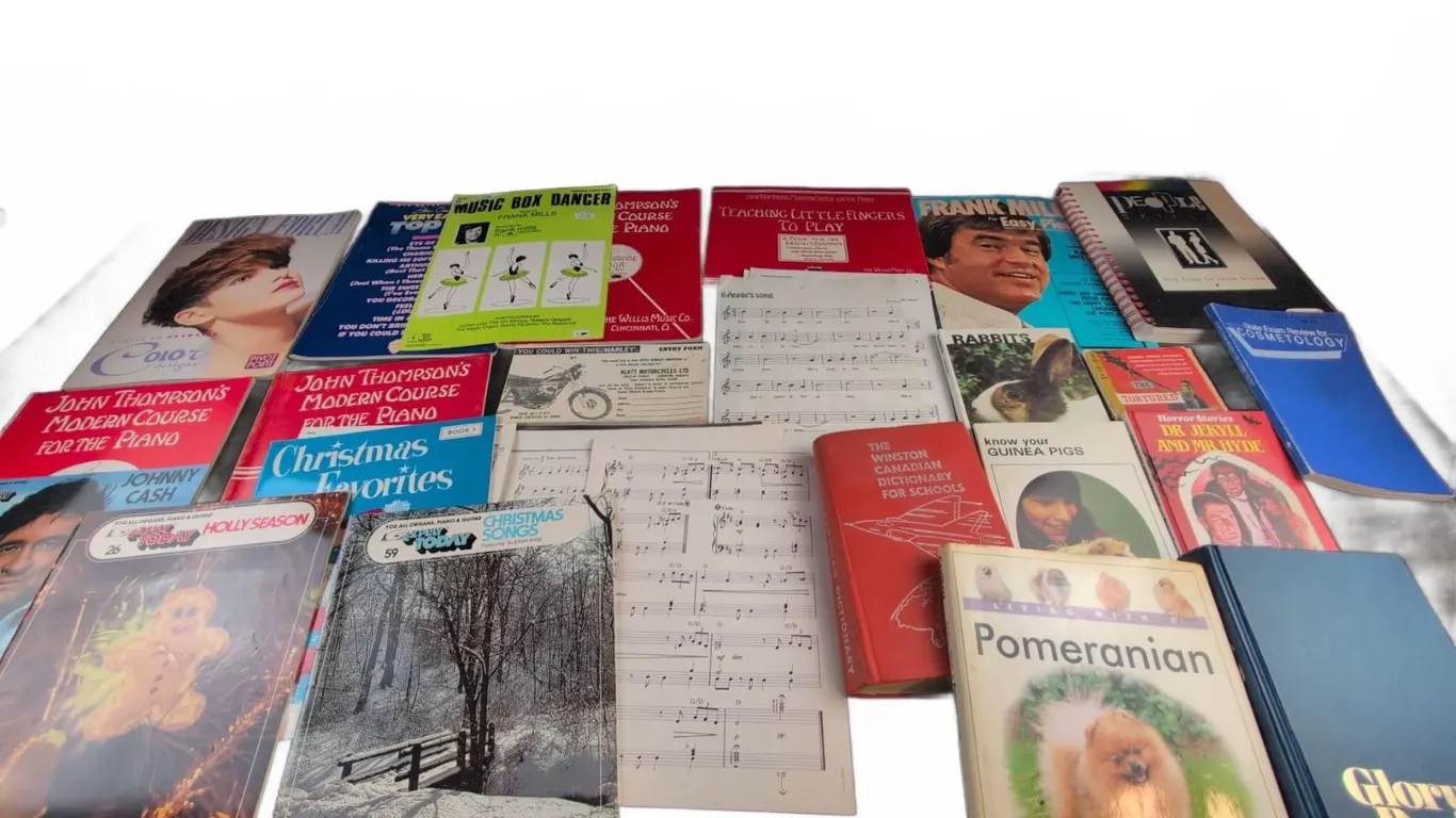 Songbooks, Sheet Music, and Books Including Piano Guides
