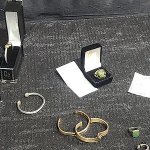 Silver Edmonton Eskimos Ring,Vintage Rings and Q-Ray Bracelets