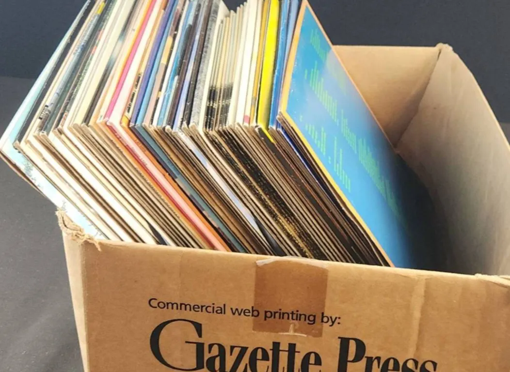 Box Lot of Country and Western Vinyl Records Incl Ray Price and Various Artists