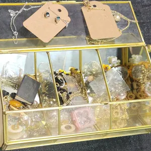 Large Mixed Lot of Costume Jewellery and Glass Display Case