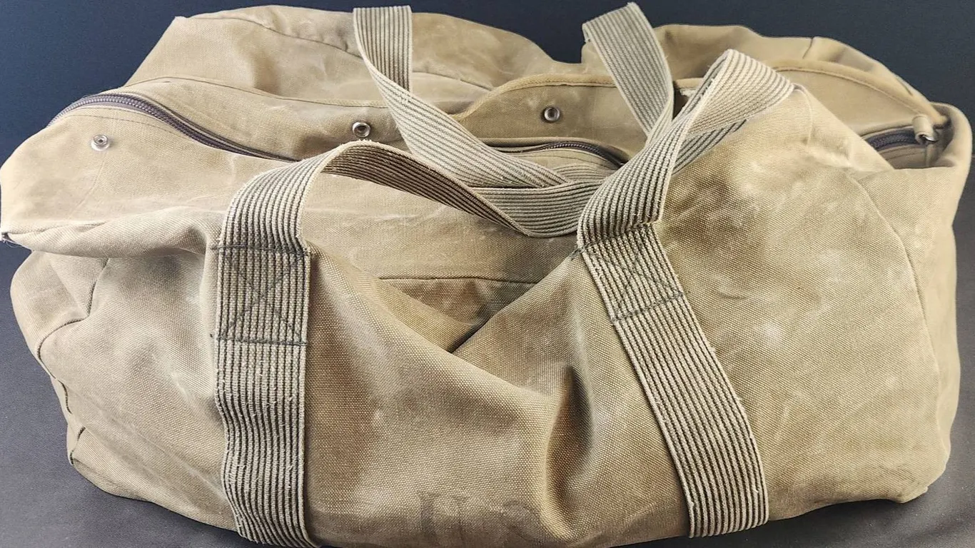 Duffel Bag With Assorted U.S Military Clothing & Survival Gear