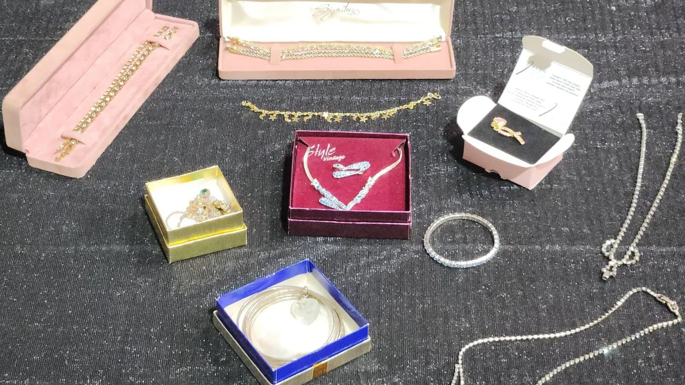 Costume and Fashion Jewelry Lot With Boxes and Bracelets
