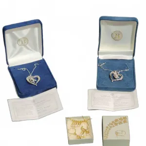 Bradford Exchange Sterling Silver Heart Pendants and 24K Gold Accented Jewelry Set