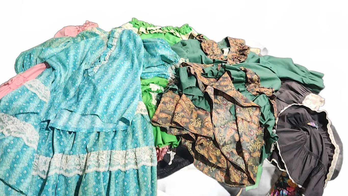 5 Women's Square Dance Dress Sets by Malco Modes, Pitchfork Brand, and Fashions by Bettye