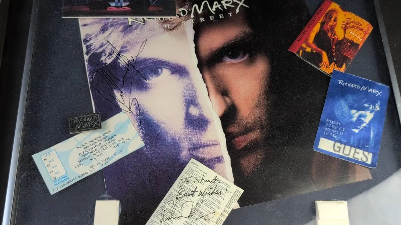 Richard Marx Rush Street Tour Framed Memorabilia