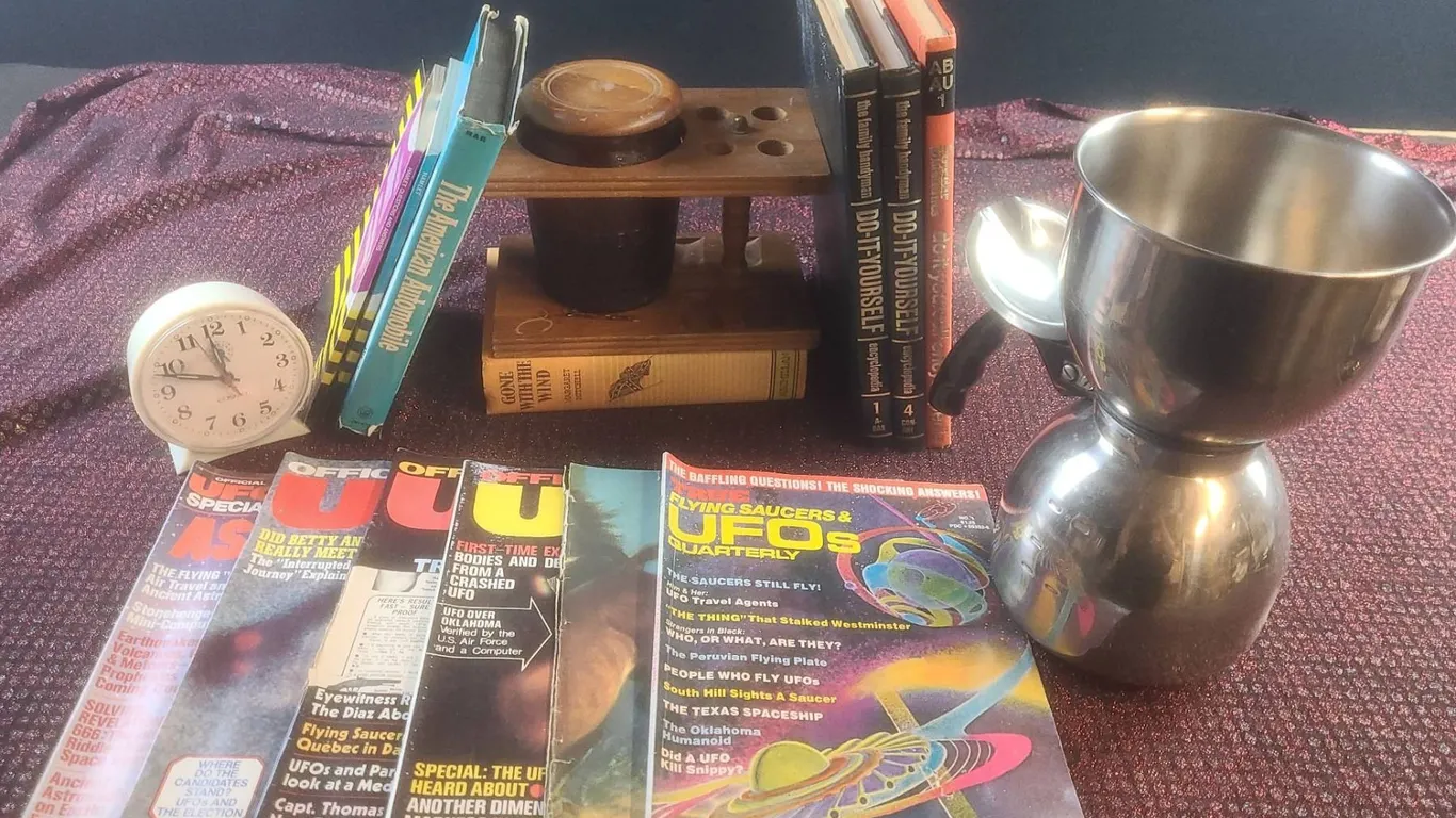 Cory Vacuum Brewer, UFO-themed magazines, Vintage Items